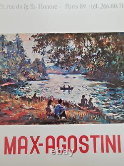 Max Agostini Original Exhibition Poster Matignon Paris 1977