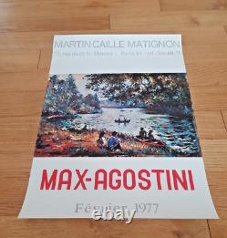 Max Agostini Original Exhibition Poster Matignon Paris 1977