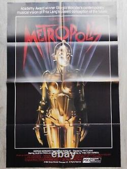 Metropolis Original US Poster 68/104 27/41 Reissue 1984 Lang Moroder