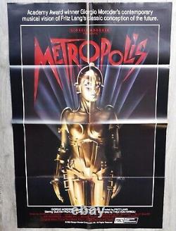 Metropolis Original US Poster 68/104 27/41 Reissue 1984 Lang Moroder