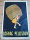 Original Poster Cognac Pellisson 80120 Cm Cappiello 1907 Liqueur