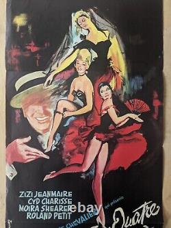 Old Cinema Poster One Two Three Four Original Vintage Movie Poster 1961