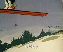 Old Shows Plm Ski Jump To Original Vintage Poster 1930 By Naurac