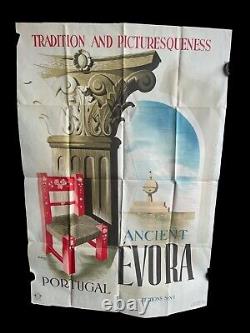 Original 1949 Poster Ancient Evora Ribeiro Portugal 70100 Vintage Poster
