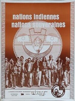 Original 1978 poster INDIAN NATIONS US March 45x60cm poster 1363