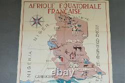 Original Colonial Poster, Choain Audiberti. J French Equatorial Africa