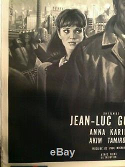 Original French Poster Alphaville Jean Luc Godard Mascii / Original Poster