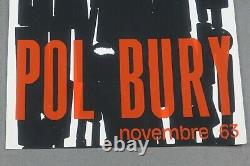 Original Lithographed Poster Pol Bury 1963, Abstract Art Lithography Poster