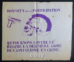 Original May 68 BOYCOTT PARTICIPATION CAPITALISM Poster