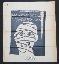 Original May 68 Poster: A Youth that Worries about the Future