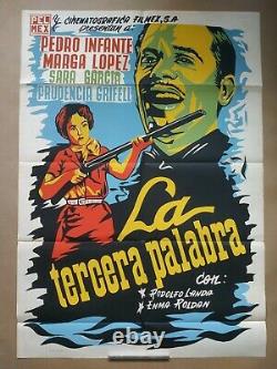 Original Mexican Poster Poster La Tercera Palabra Marga Lopez 1956