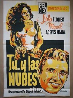 Original Mexican Poster Tu Y Las Nubes Lola Flores 1955