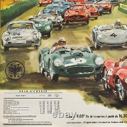 Original Nürburgring Adac 1000 Km Poster / Affiche Ferrari Aston Martin 1961 Top