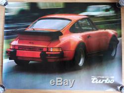 Original Porsche 911 Turbo Poster Advertising Poster 1978 Rare