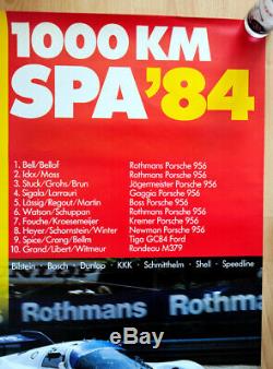 Original Porsche Shows Post 1000 Km Spa 84 Rothmans 956 Stefan Bellof