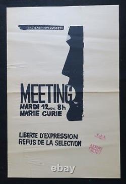 Original Poster 68 Meeting Cal Marseille Poster May 1968 264