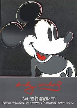 Original Poster Andy Warhol Mickey Mouse 1982 Exhibition Poster Disney