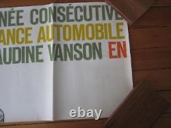 Original Poster Citroen Id19 Ds Champion Of France Automobile No Brochure