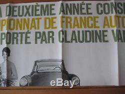 Original Poster Citroen Id19 Ds France Champion Automotive No Brochure