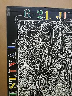 Original Poster Displays Montreux Jazz Festival Bernhard Luginbahl 1990