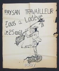 Original Poster Larzac All A Lodeve The 25 Aug Poster 1968 650