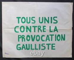 Original Poster May 68 All Unis Against Gaullist Provocation Poster 613