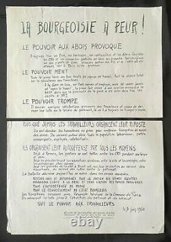 Original Poster May 68 Bourgeoisy To Fear! 2 Parts Post May 1968 708