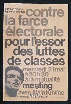 Original Poster May 68 Combat Citroen Fiat Ligue Commiste Poster 1968 584