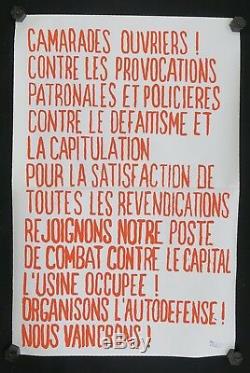 Original Poster May 68 Comrades Workers French Post 1968 124