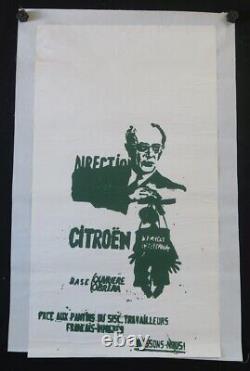 Original Poster May 68 Direction Citroen Syndicat Poster May 1968 443