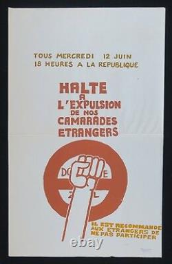 Original Poster May 68 Halte A L'expulsion De Nos Camarades Poster 1968 045