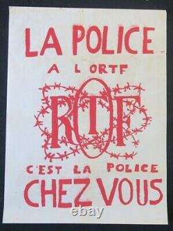 Original Poster May 68 La Police A L'ortf Poster 1968 436