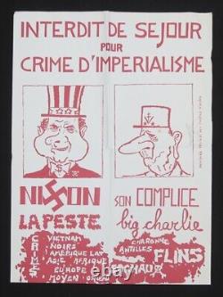 Original Poster May 68 NIXON DE GAULLE CRIME OF IMPERIALISM 1968 645