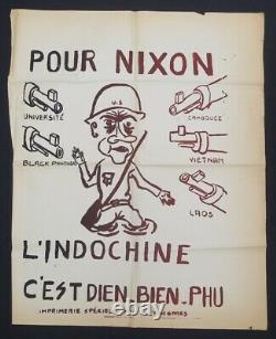 Original Poster May 68 Nixon Indochine Dien Bien Phu Vietnam Poster 1968 639