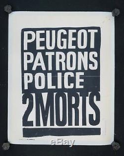 Original Poster May 68 Peugeot Police Bosses 2 Death Post May 1968 217