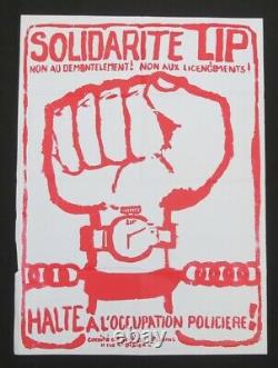 Original Poster May 68 Solidarite Lip Policier Occupation Poster May 1968 624