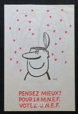 Original Poster May 68 Think Better Mnef Vote Unef Siné Poster May 1968 272
