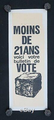 Original Poster May 68 Under 21 Years Vote Bulletin Post May 1968 211