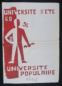 Original Poster May 68 Universite D'éte Universite Populaire Poster 1968 465