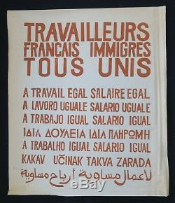 Original Poster May 68 Workers All States Brown French Post 1968 036