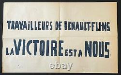 Original Poster May 68 Workers Of Renault Flins Poster May 1968 690
