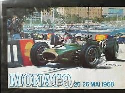 Original Poster Monaco Grand Prix 1968 Edition Michael Turner J. Ramel Nice