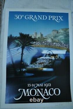 Original Poster Monaco Grand Prix 1972 Of Numbered F1