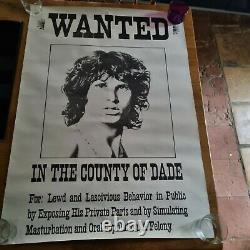 Original Poster Of Jim Morrison Wanted, Original Poster Of Jim Morrison