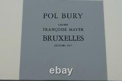 Original Poster Pol Bury Gallery Mayer 1967, Abstract Art Lithography Poster