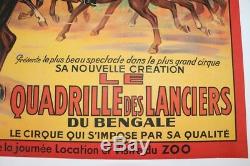 Original Poster Poster Circus Circus Pinder Bengal Lancer Horizontal Magne