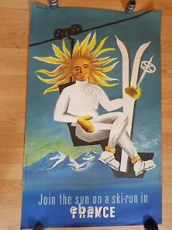 Original Poster Poster Former Ski Join The Sun On A Ski-run In France Dubois