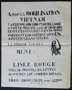 Original Poster Read Rouge Ligue Communiste Vietnam Press Poster 739