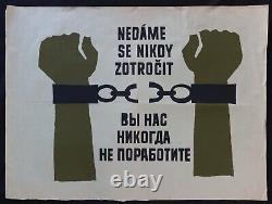 Original Poster SPRING OF PRAGUE 1968 Chain 80x60cm 198