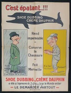 Original Poster Shoe Dubbing Creme Dauphin Wax Polish Old Poster 60x80cm